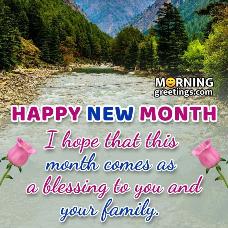 Happy New Month Blessing Message Image