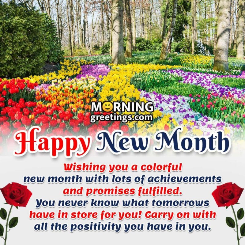 Happy New Month Wishes, Messages Photos
