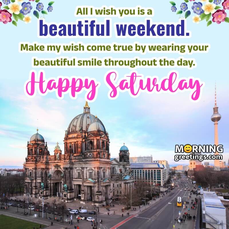 Beautiful Happy Saturday Blessing Wish