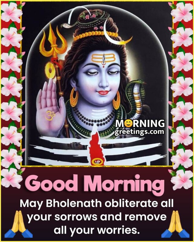 Good Morning Bholenath Wish Pic