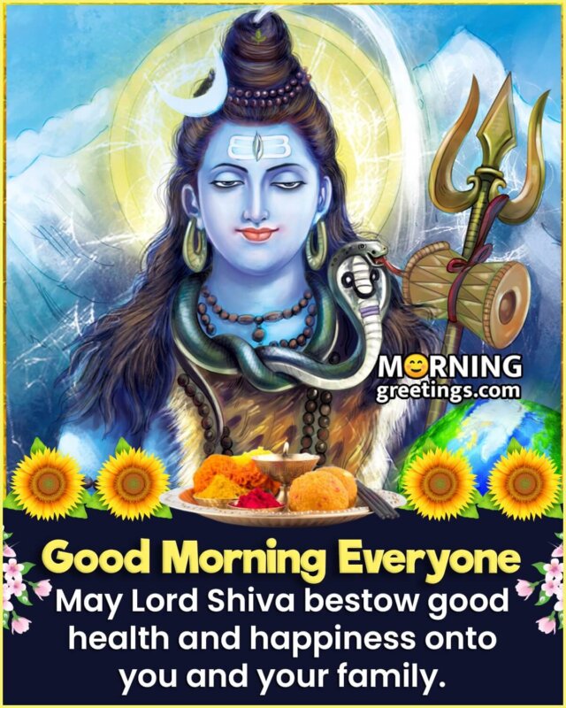 Good Morning Shiva Blessing Wish