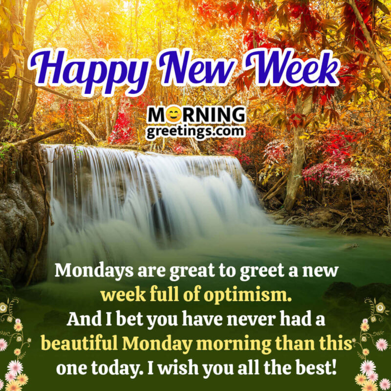 Happy New Week Wishes Images