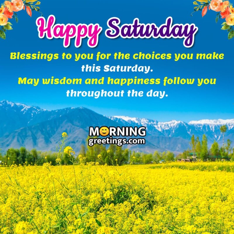 Happy Saturday Blessings