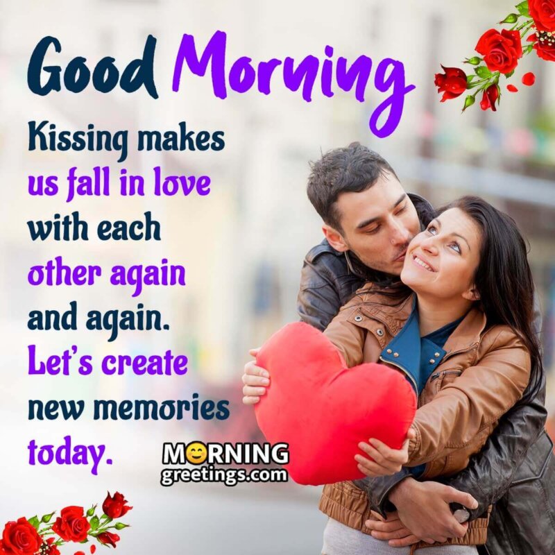 Romantic Good Morning Kiss Image
