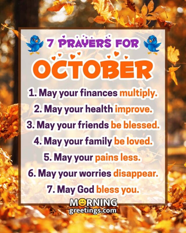 7 Prayers For October