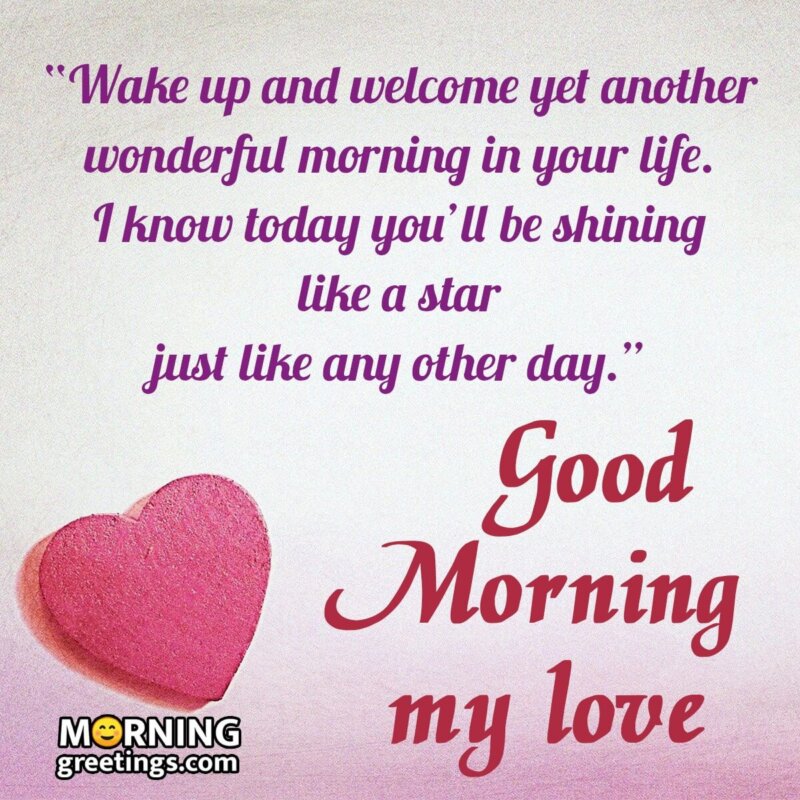 Good Morning My Love Message