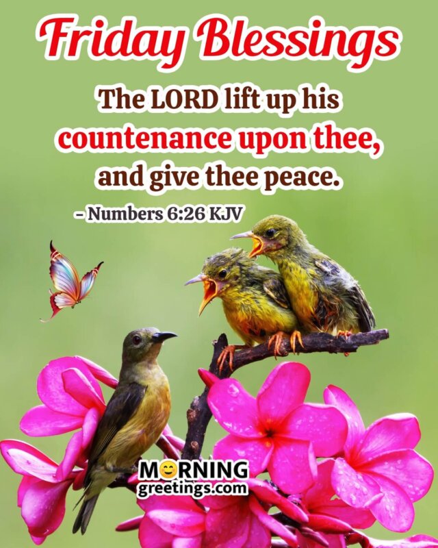 Friday Blessings Lord Give Thee Peace