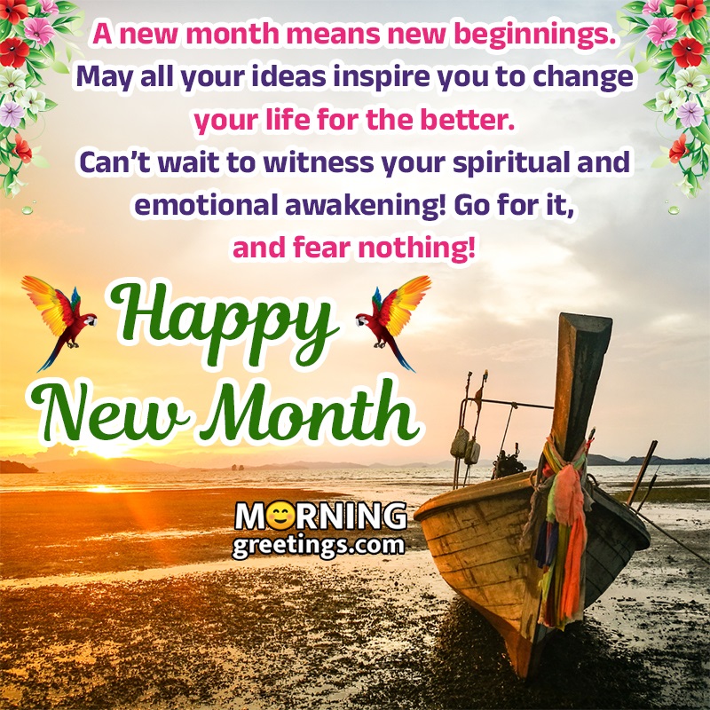 Happy New Month Inspiraning Message