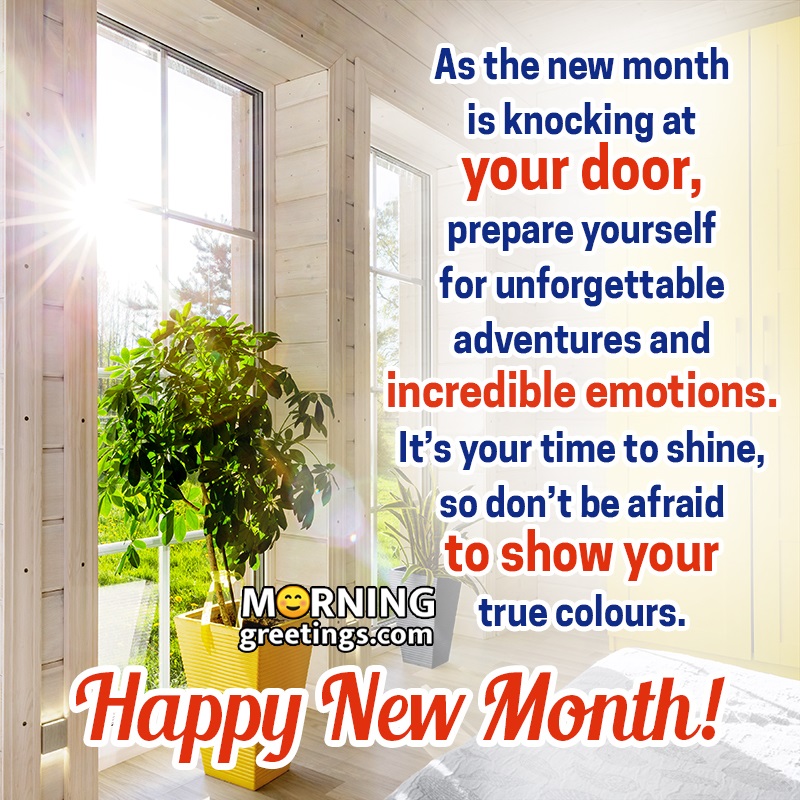 Happy New Month Motivational Message