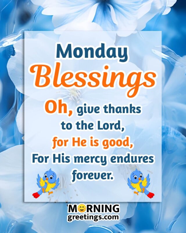 Monday Blessings Thanks Image