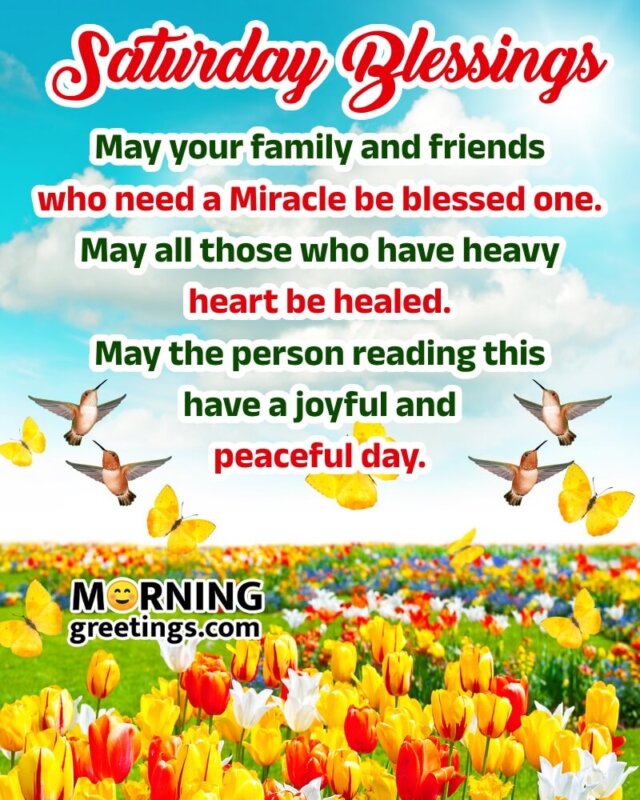 Best Saturday Morning Blessings For Family And Friends