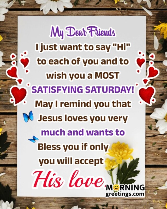 Best Saturday Morning Blessings For Friends