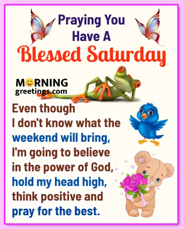 Praying For Blessed Saturday