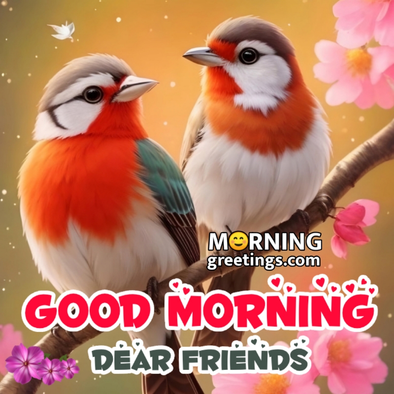 Good Morning Dear Friends Birds Pic
