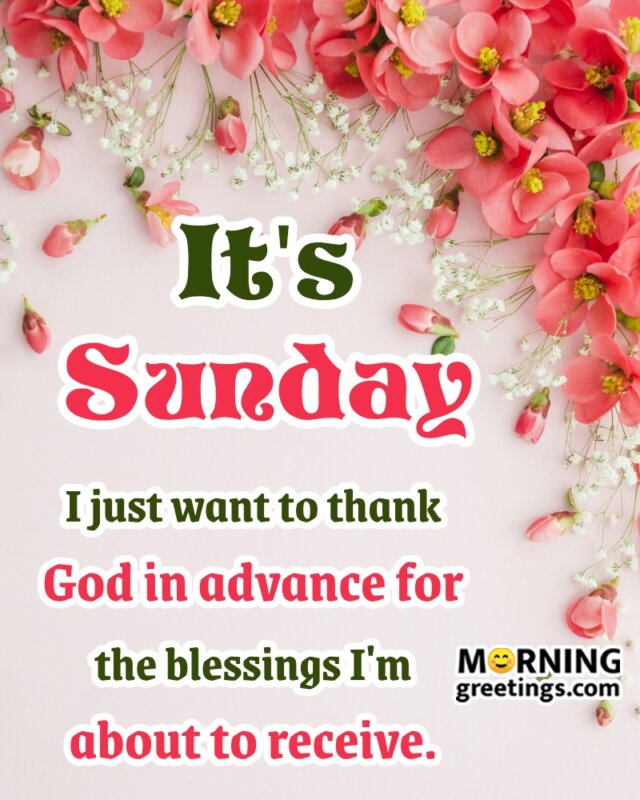 Its Sunday Thank God