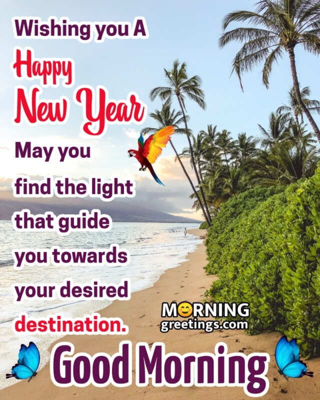 Wishing Happy New Year Good Morning