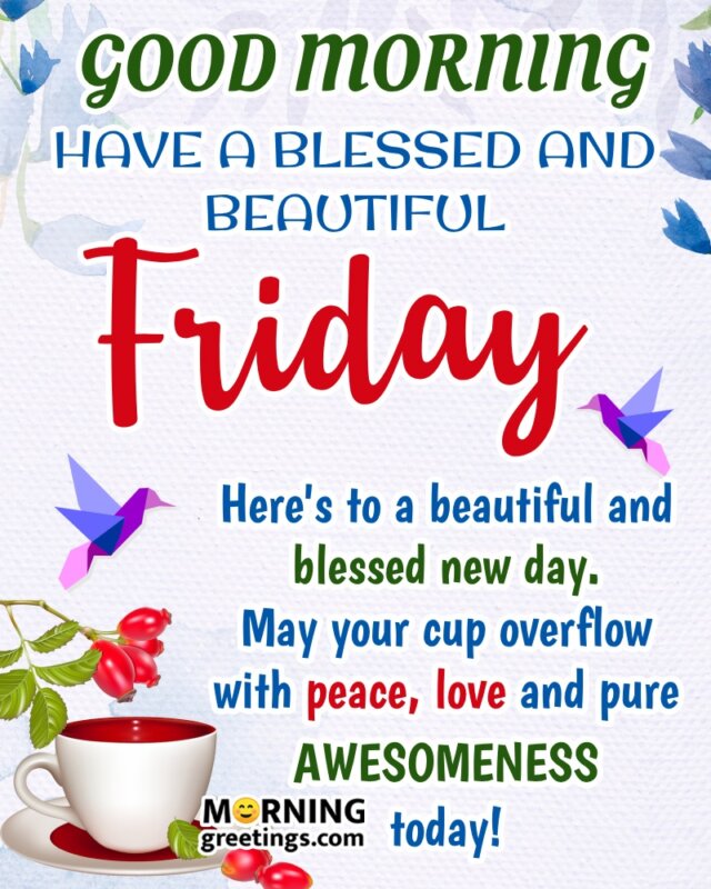 Beautiful Blessed Friday Wish Image