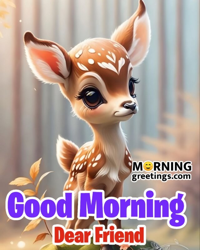Good Morning Dear Friend Deer Image