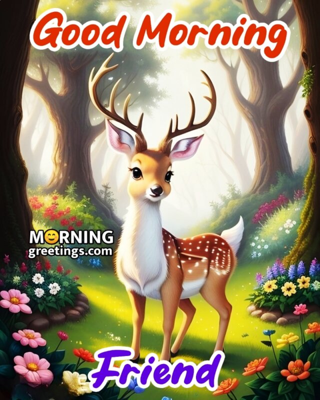 Good Morning Friend Deer Image