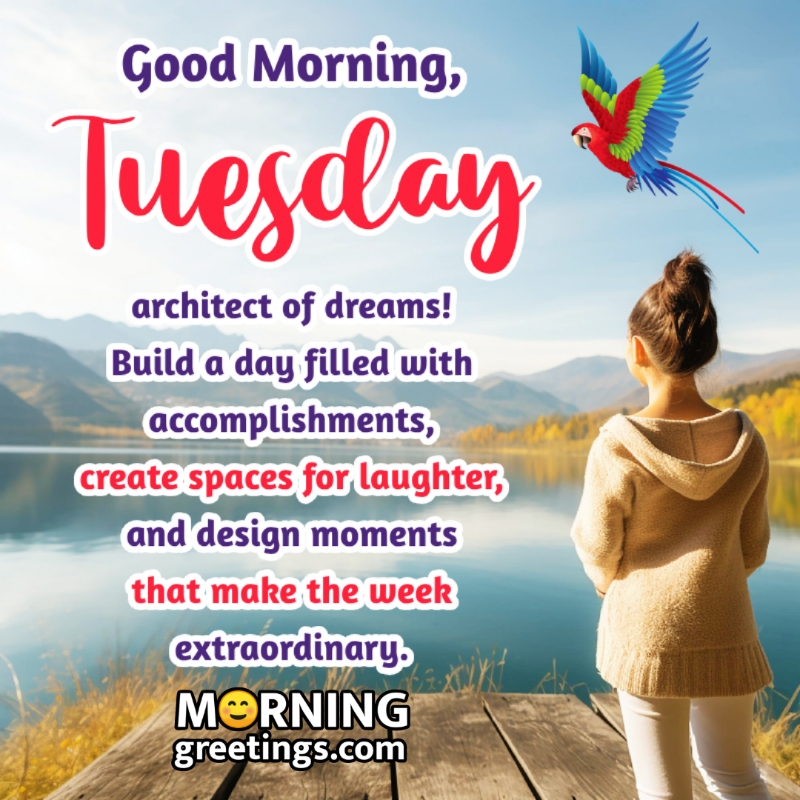 Good Morning Happy Tuesday Wish Image