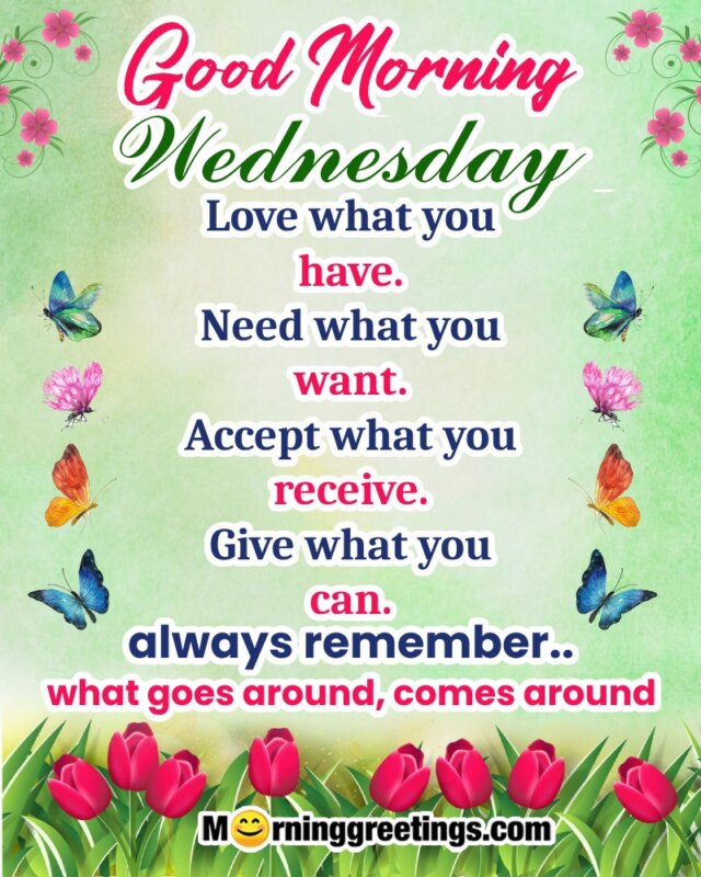 Good Morning Wednesday Message