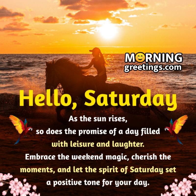 Hello Saturday Wishes Image