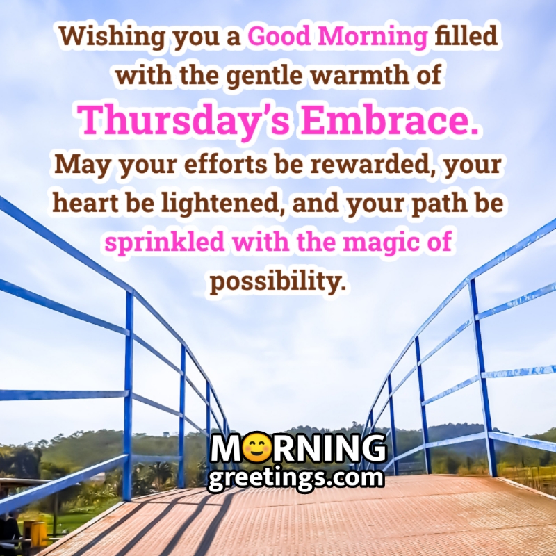 Wishing Good Morning Thursday Image