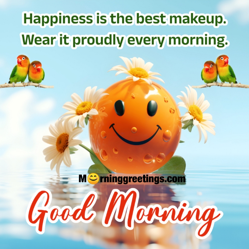 Good Morning Happiness Is The Best Make Up