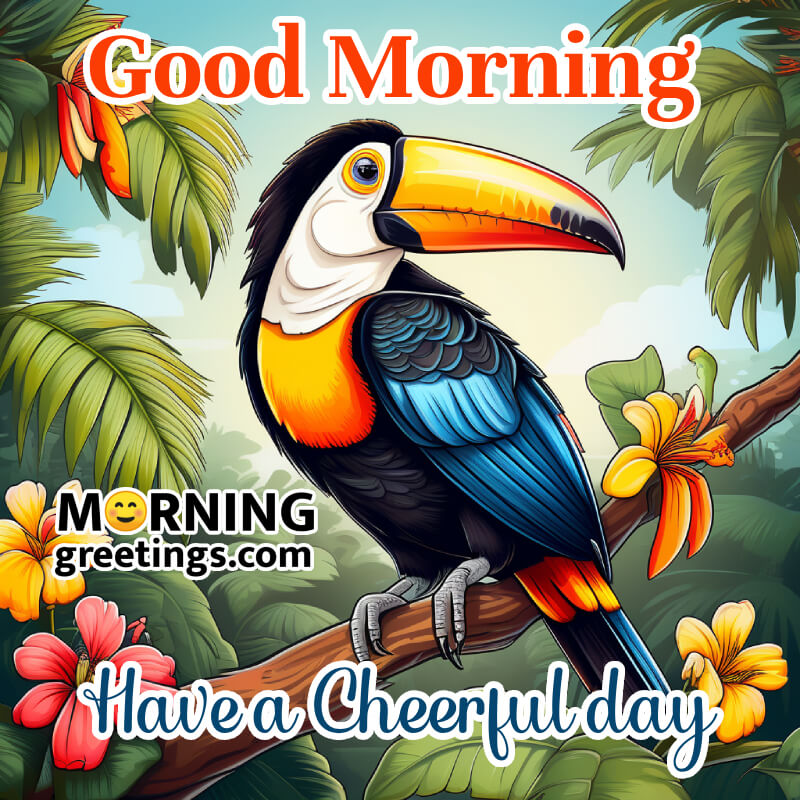 Beautiful Bird Good Morning Have A Cheerful Day Status Photo