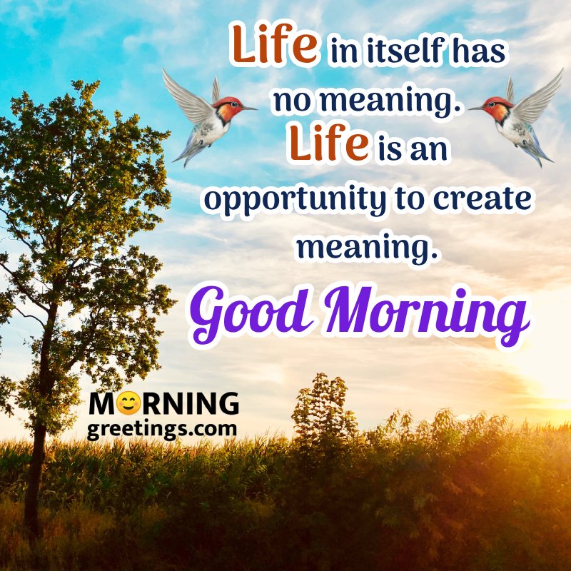 Beautiful Good Morning Life Quote Image