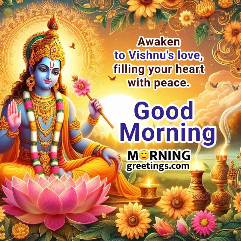 God Vishnu Good Morning Status Image