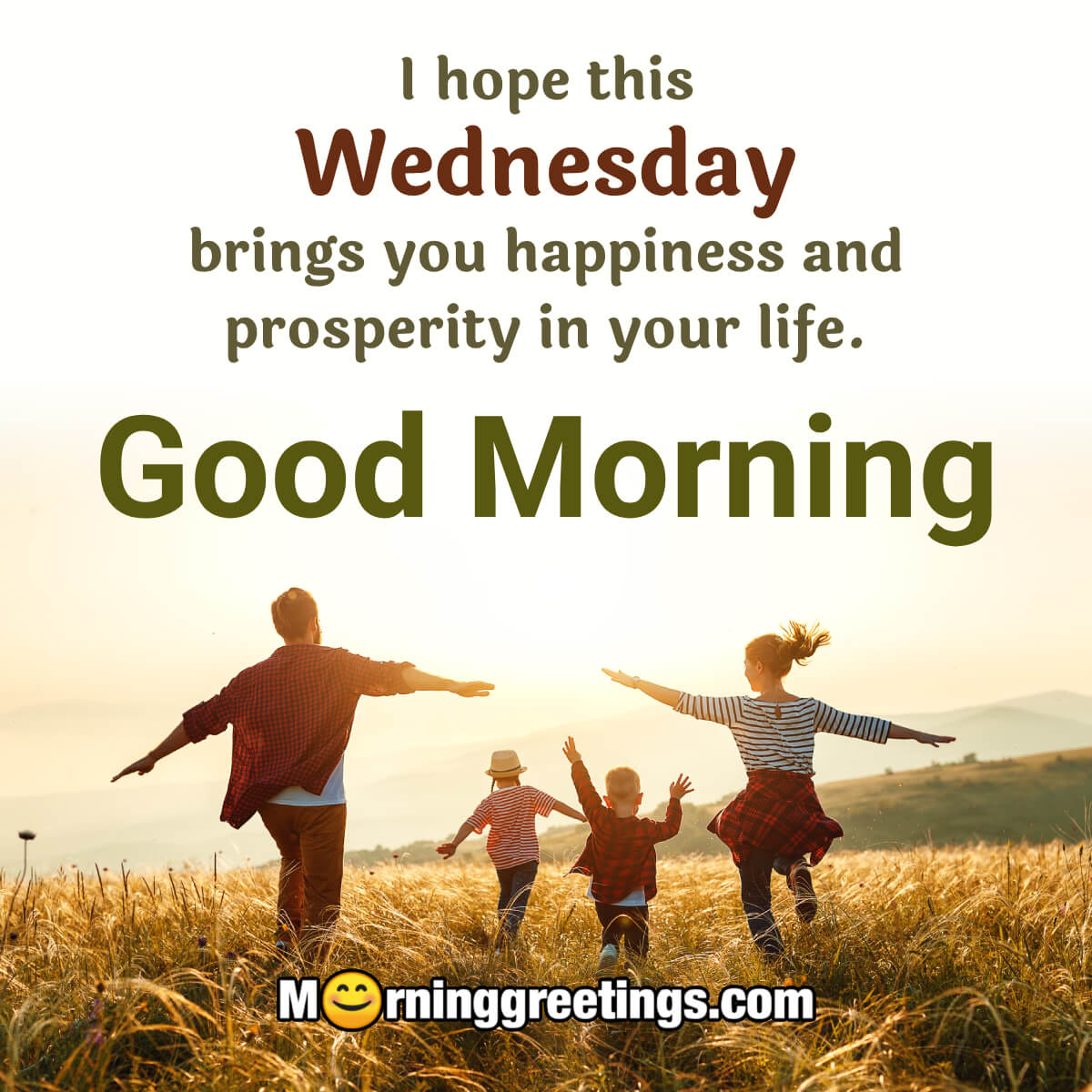 Good Morning Happy Wednesday Happiness Wish Image