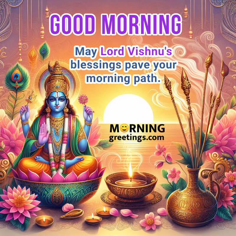 Good Morning Lord Vishnu Blessing Pic