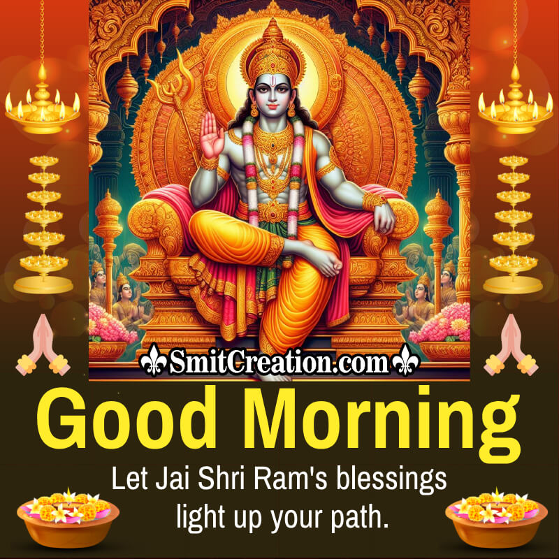 Morning Jai Shree Ram Blessing Image