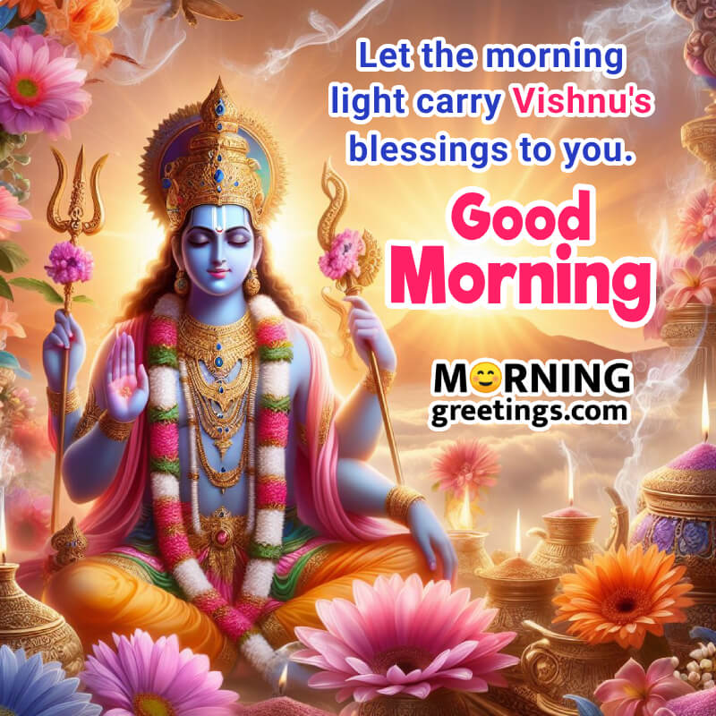 Morning Lord Vishnu Message Picture
