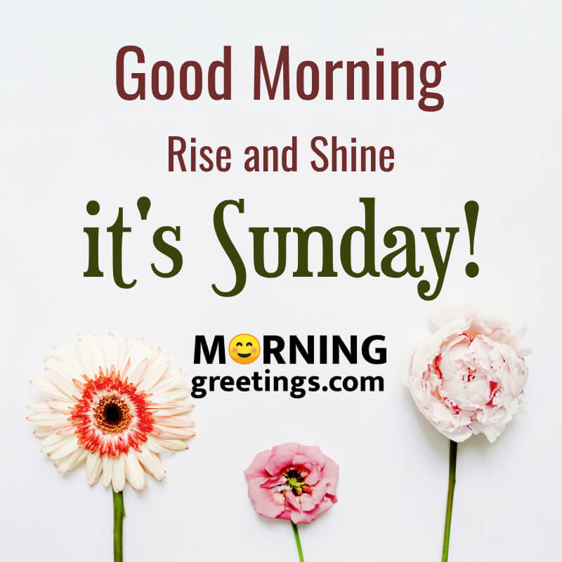 Rise And Shine Sunday Wish Pic