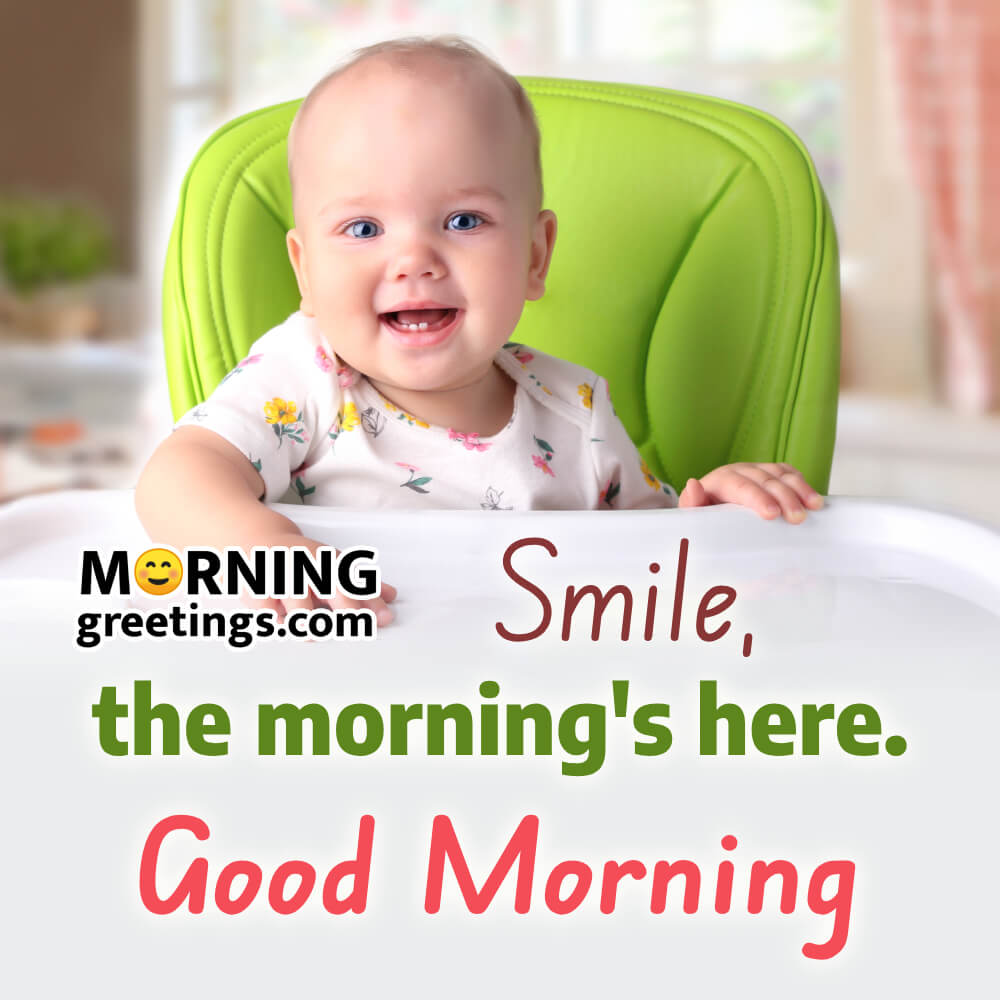 Smiling Good Morning Blessing Wish Image