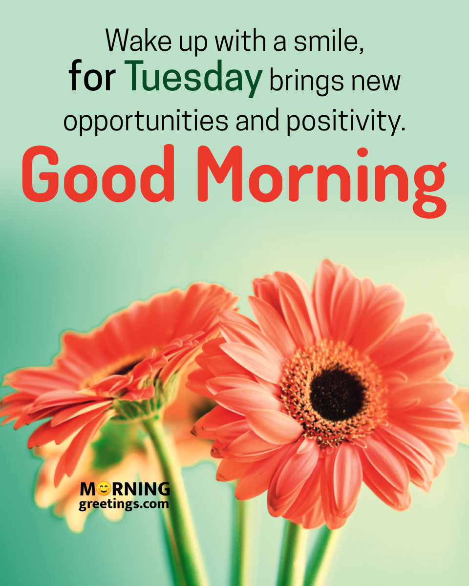 Wake Up With A Smile, For Tuesday Brings