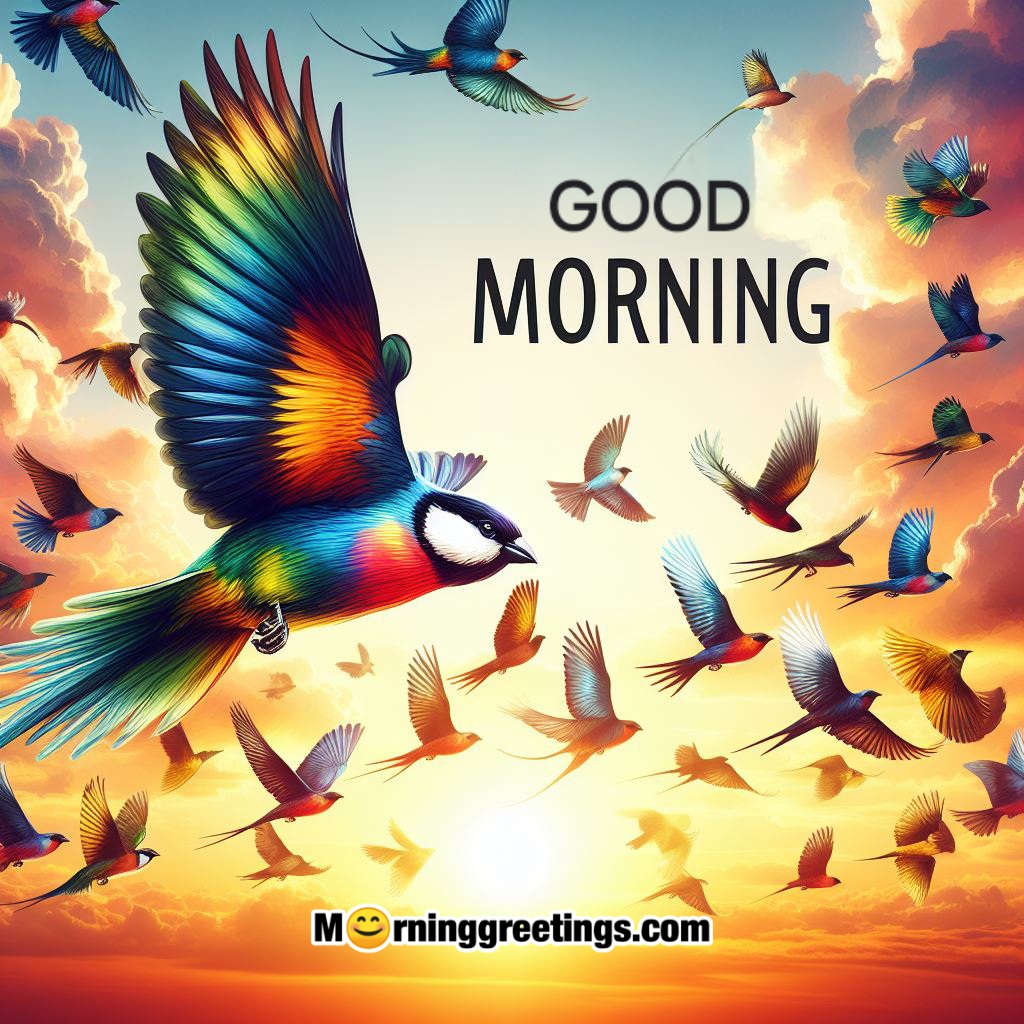 Colorful Wild Bird Good Morning Picture