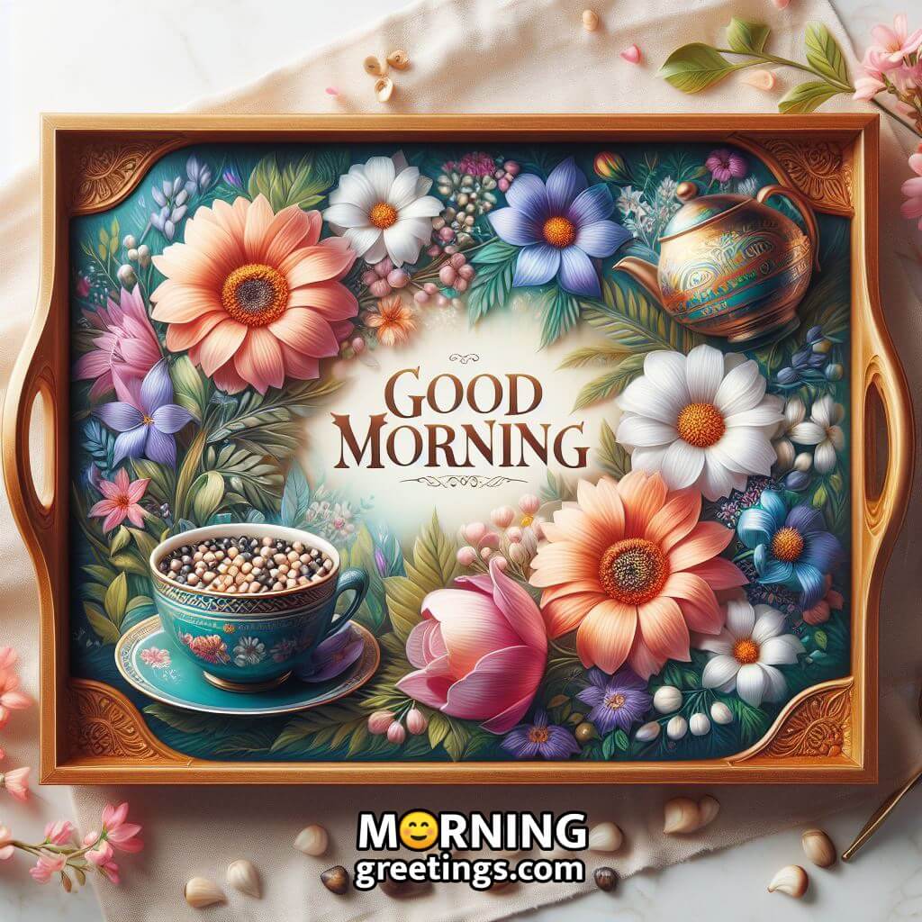 Good Morning Flower Tray Image