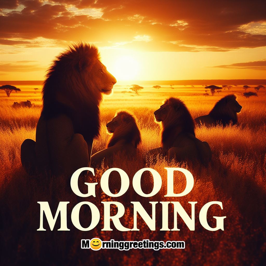 Lion Good Morning Photo