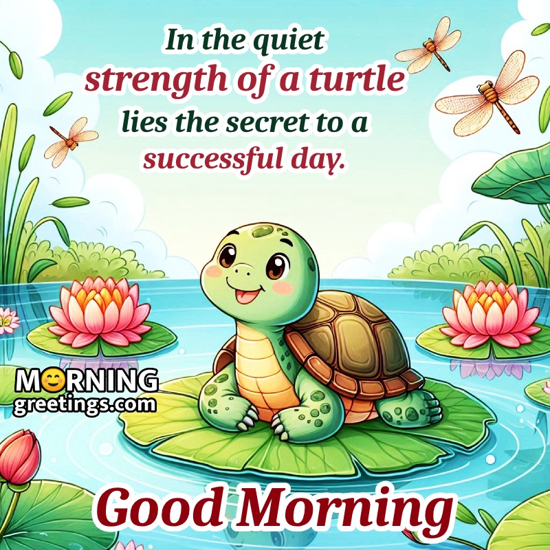 Turtle Wisdom: Good Morning Images with Turtle Quotes