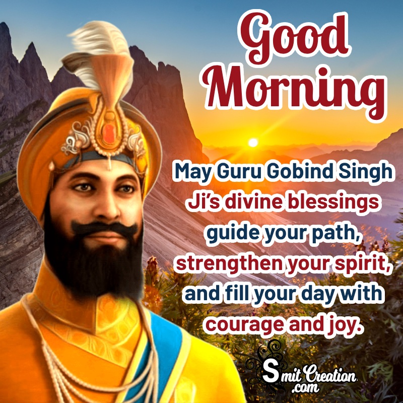 Good Morning Guru Gobind Singh Ji Divine Image