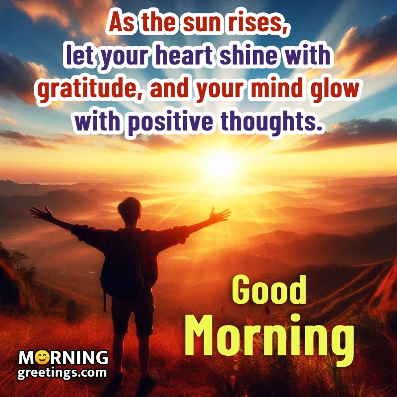 Good Morning Happiness Quote Greeting Image