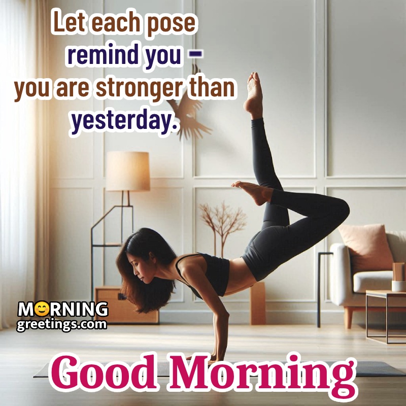 Good Morning Yoga Inspiring Lovely Quote Image