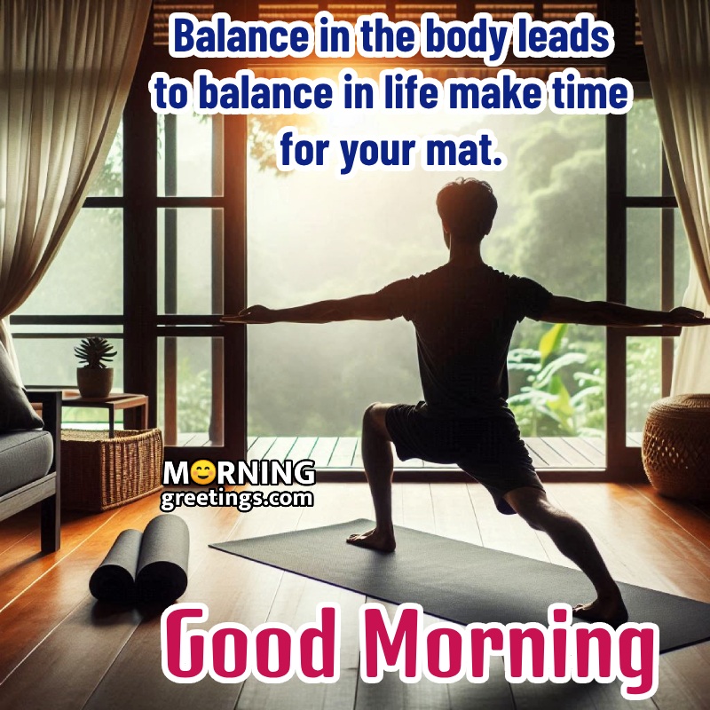 Good Morning Yoga Inspiring Wonderful Quotes Image