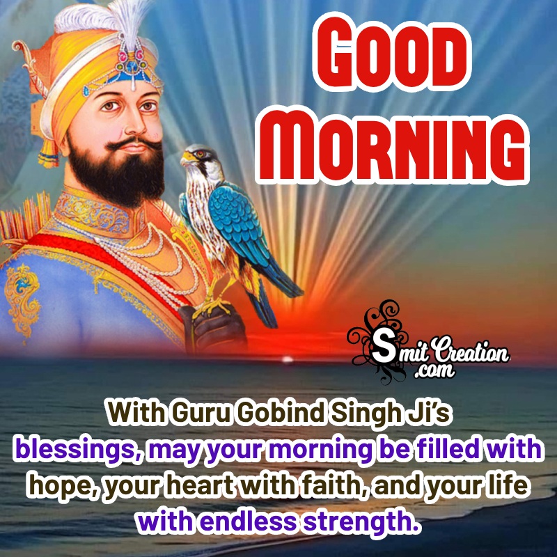 Morning Guru Gobind Singh Ji Wonderful Wishing Image