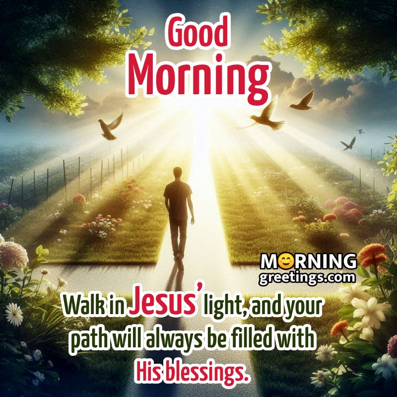 Good Morning Jesus Christ Blessings Image