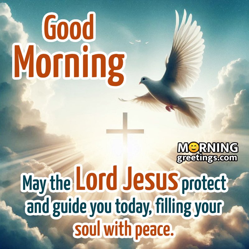 Good Morning Lord Jesus Christ Greeting Image