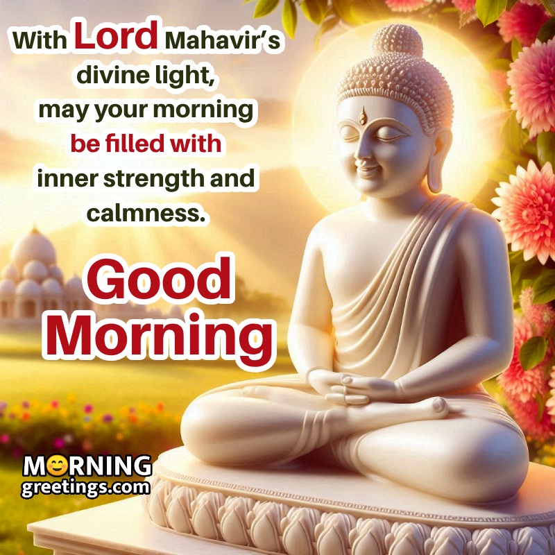 Good Morning Lord Mahavir Divine Image
